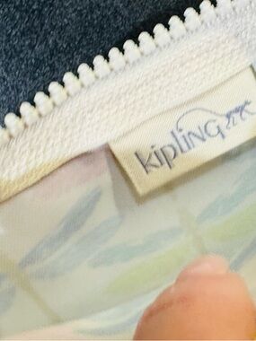 Kipling Cream Fuzzy Monkey Keychain Charm